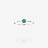18K Rose Gold-Asscher