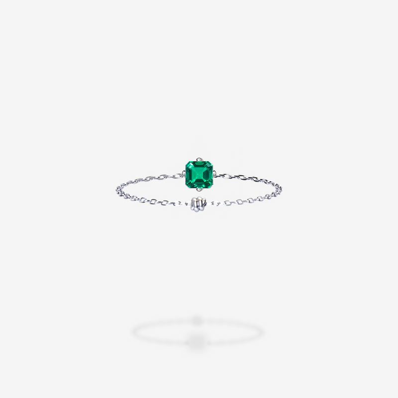 18K White Gold-Asscher