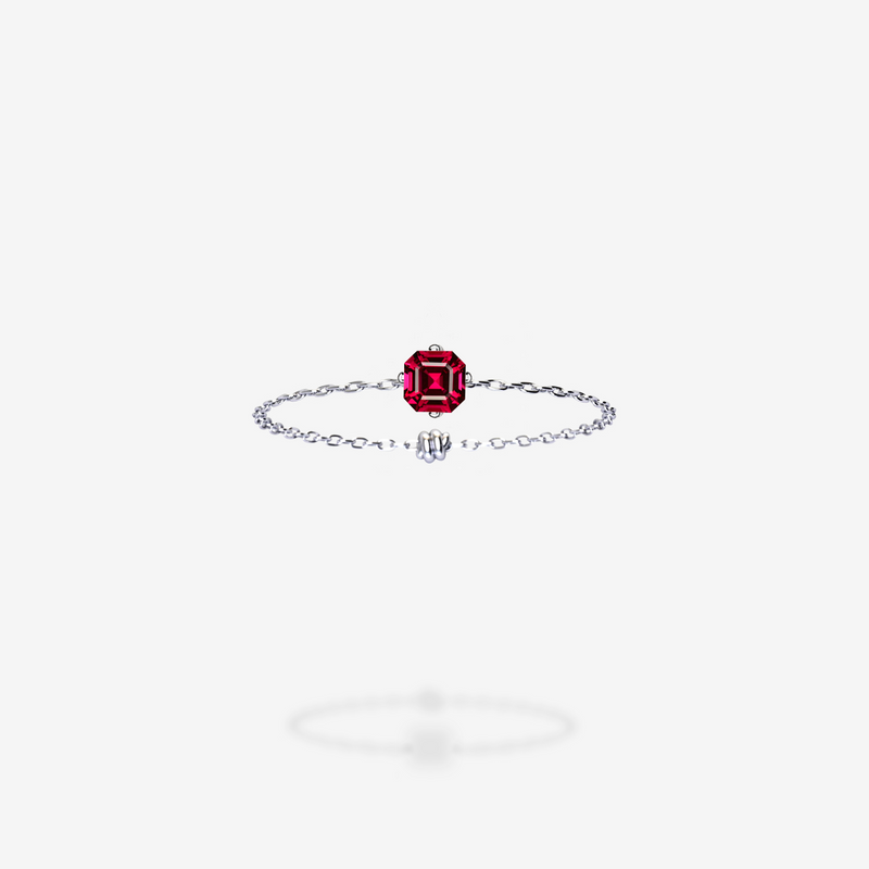 18K White Gold-Asscher