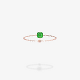 18K Rose Gold-Asscher