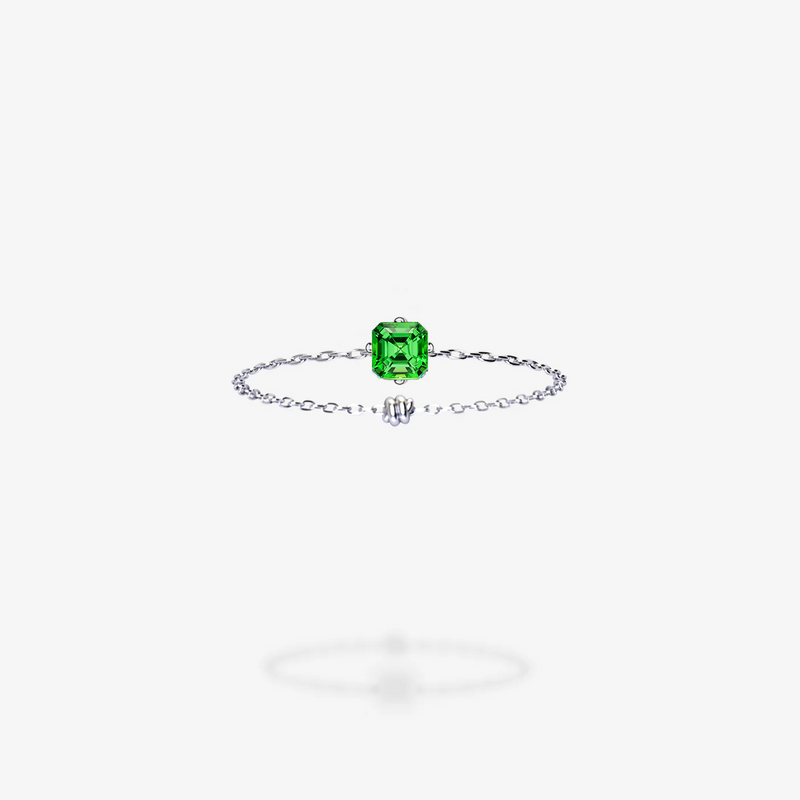 18K White Gold-Asscher