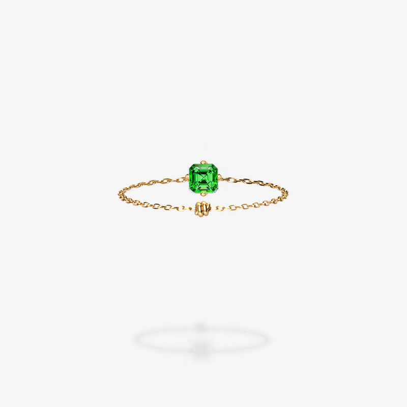 18K Yellow Gold-Asscher