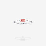 18K White Gold-Baguette