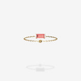 18K Yellow Gold-Baguette