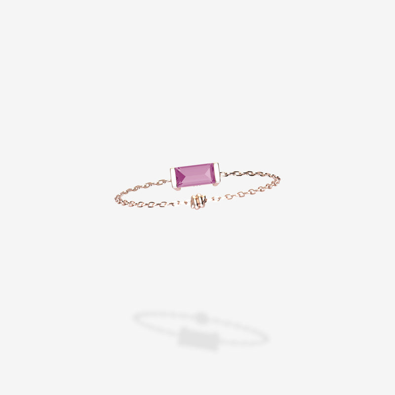 18K Rose Gold-Baguette