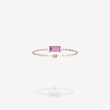 18K Rose Gold-Baguette