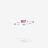 18K White Gold-Baguette