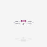 18K White Gold-Baguette