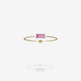18K Yellow Gold-Baguette