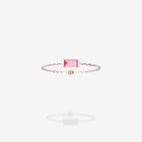 18K Rose Gold-Baguette