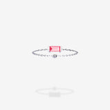 18K White Gold-Baguette