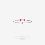 18K White Gold-Baguette