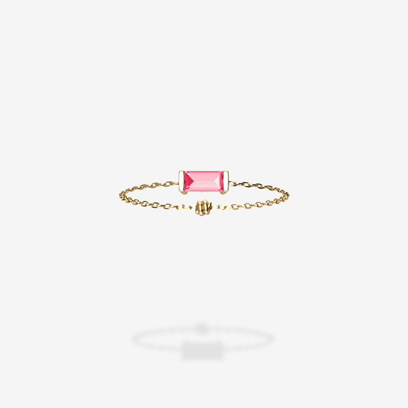 18K Yellow Gold-Baguette