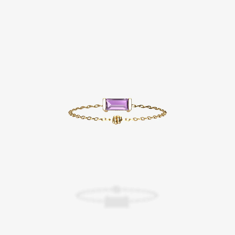 Cattina Ring - Baguette Purple Sapphire (STOCK US)