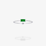18K White Gold-Baguette