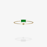 18K Yellow Gold-Baguette