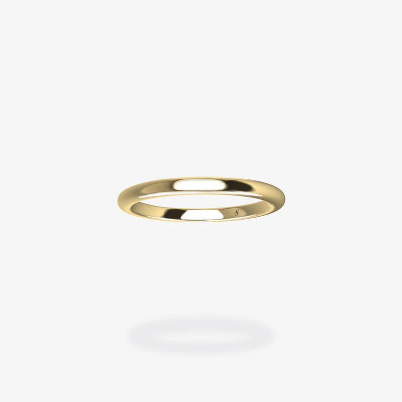 18K Yellow Gold-2 mm