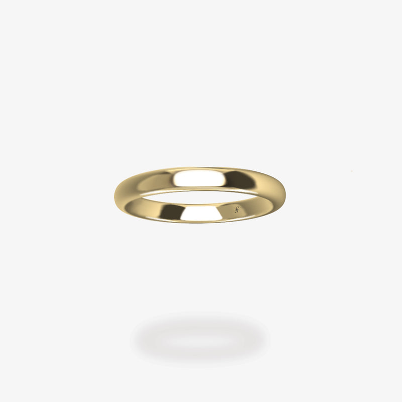 18K Yellow Gold-3 mm