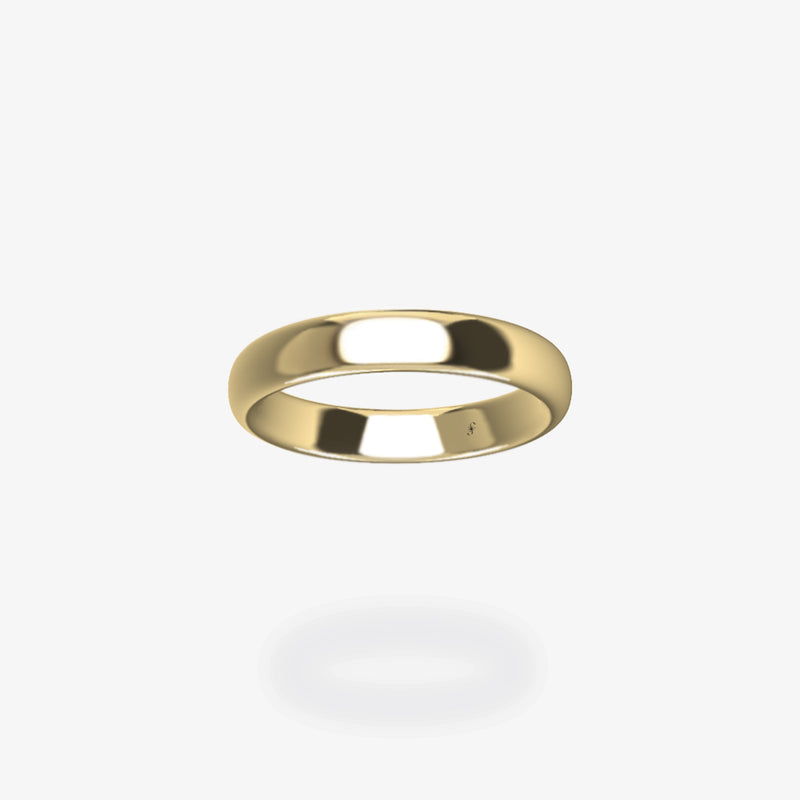 18K Yellow Gold-4 mm