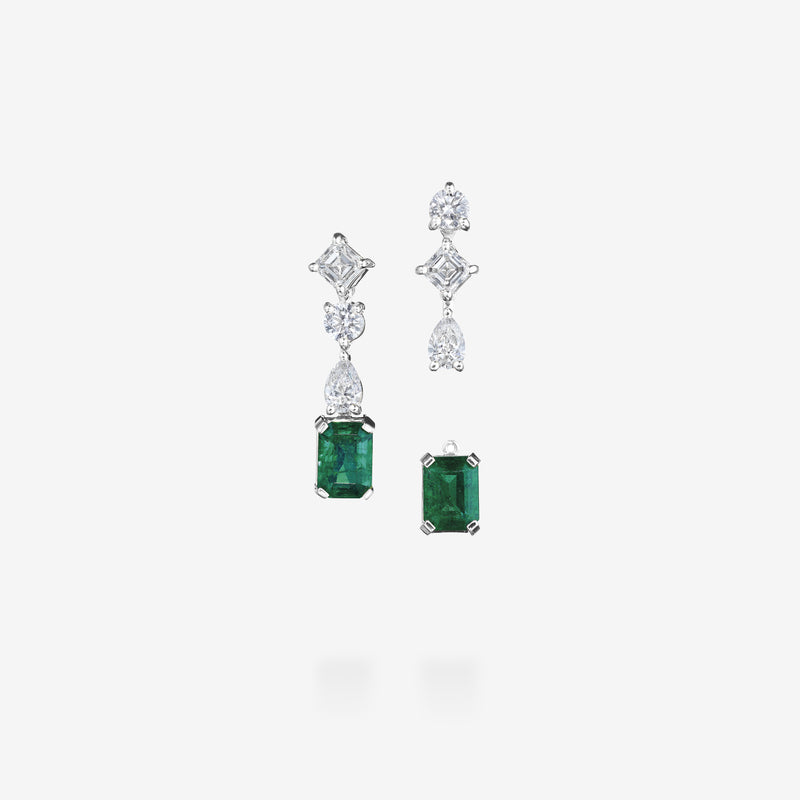 18K White Gold-Emerald Cut