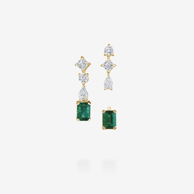 18K Yellow Gold-Emerald Cut