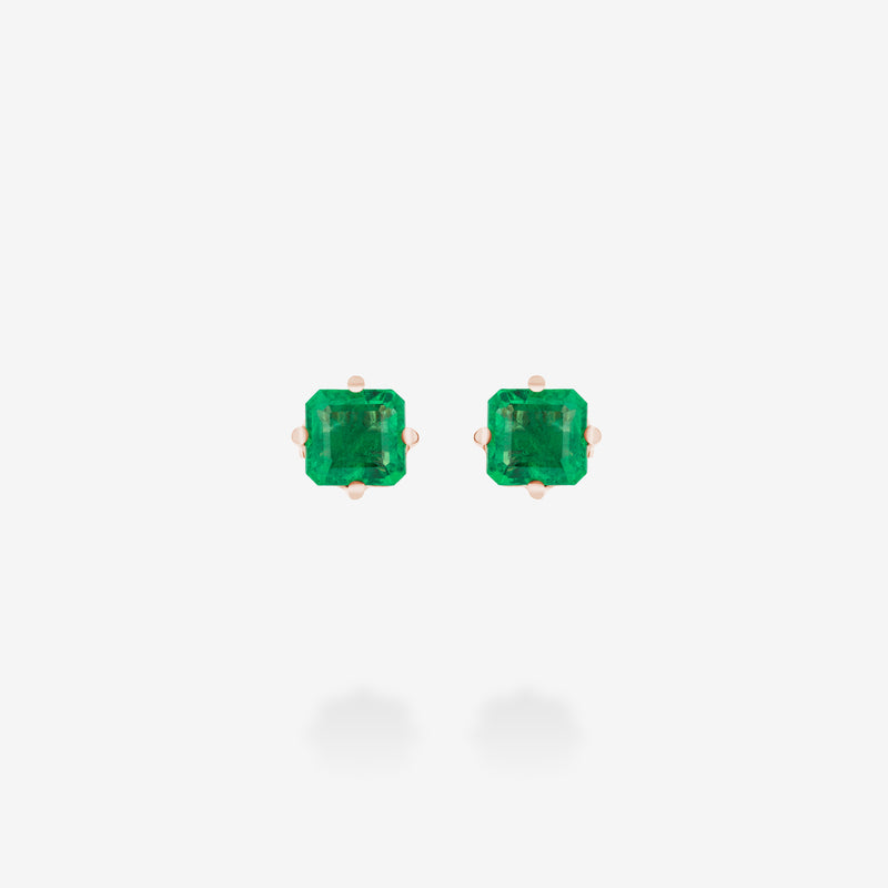 18K Rose Gold-Emerald