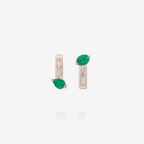 18K Rose Gold-Emerald