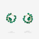 18K Yellow Gold-Emeralds