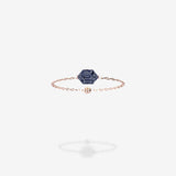 18K Rose Gold-Elongated Hexagon