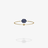 18K Yellow Gold-Elongated Hexagon