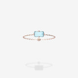 18K Rose Gold-Emerald Cut