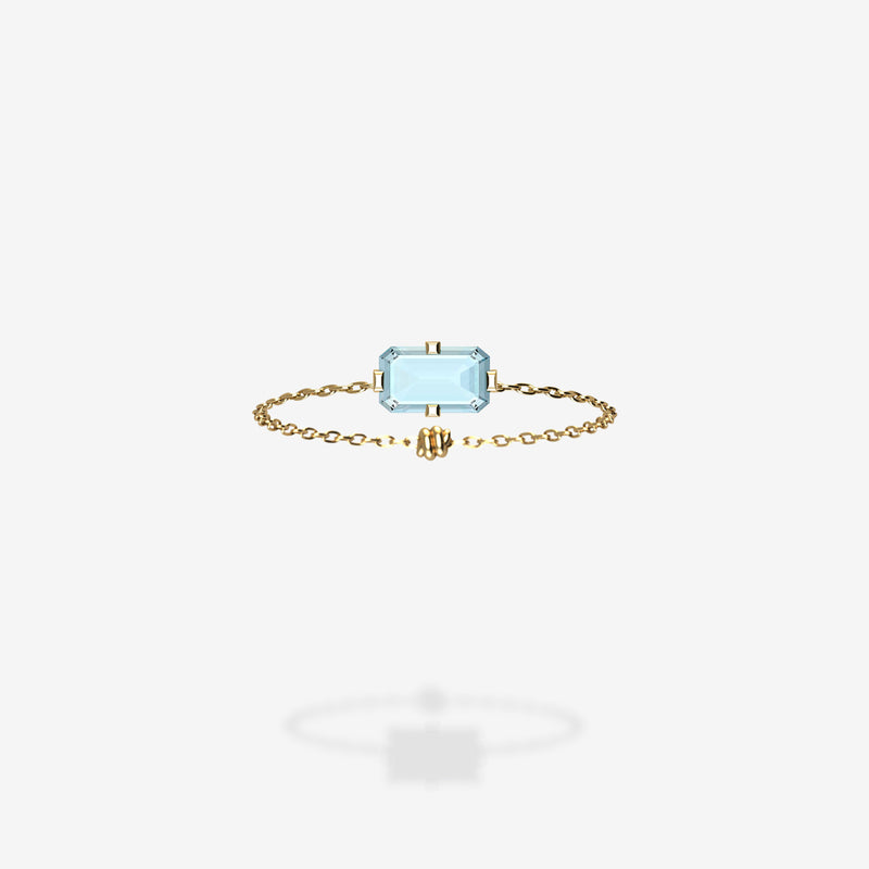 18K Yellow Gold-Emerald Cut