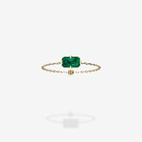 18K Yellow Gold-Emerald Cut