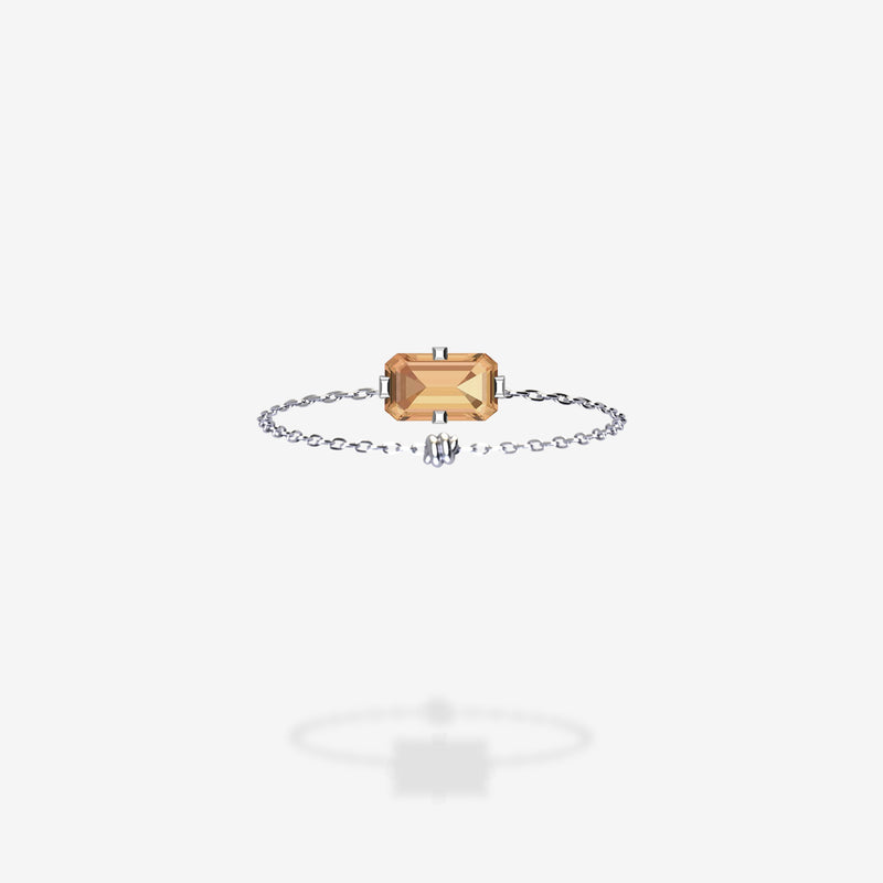 18K White Gold-Emerald Cut