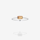 18K White Gold-Emerald Cut