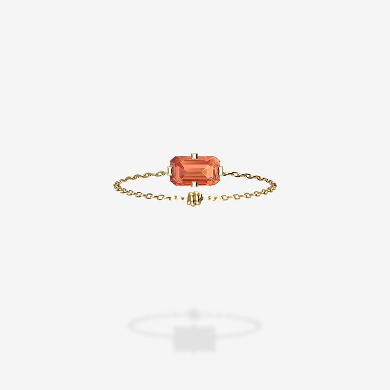 18K Yellow Gold-Emerald Cut