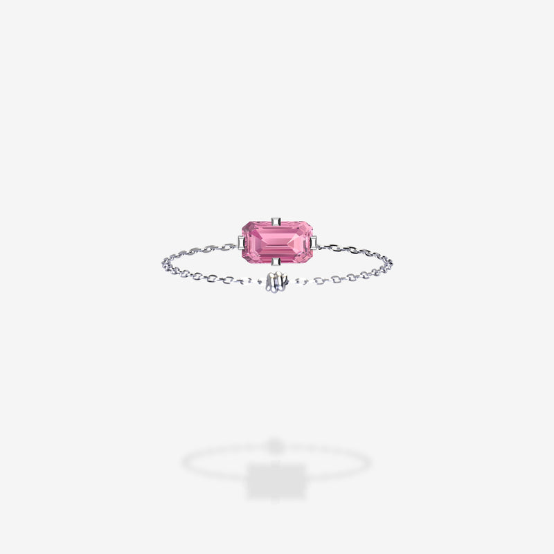 18K White Gold-Emerald Cut