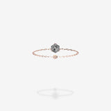 18K Rose Gold-Hexagon