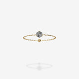18K Yellow Gold-Hexagon