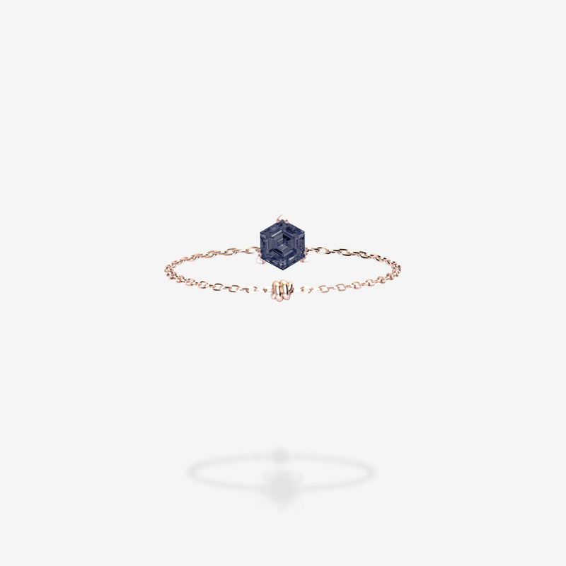 18K Rose Gold-Hexagon