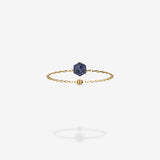 18K Yellow Gold-Hexagon
