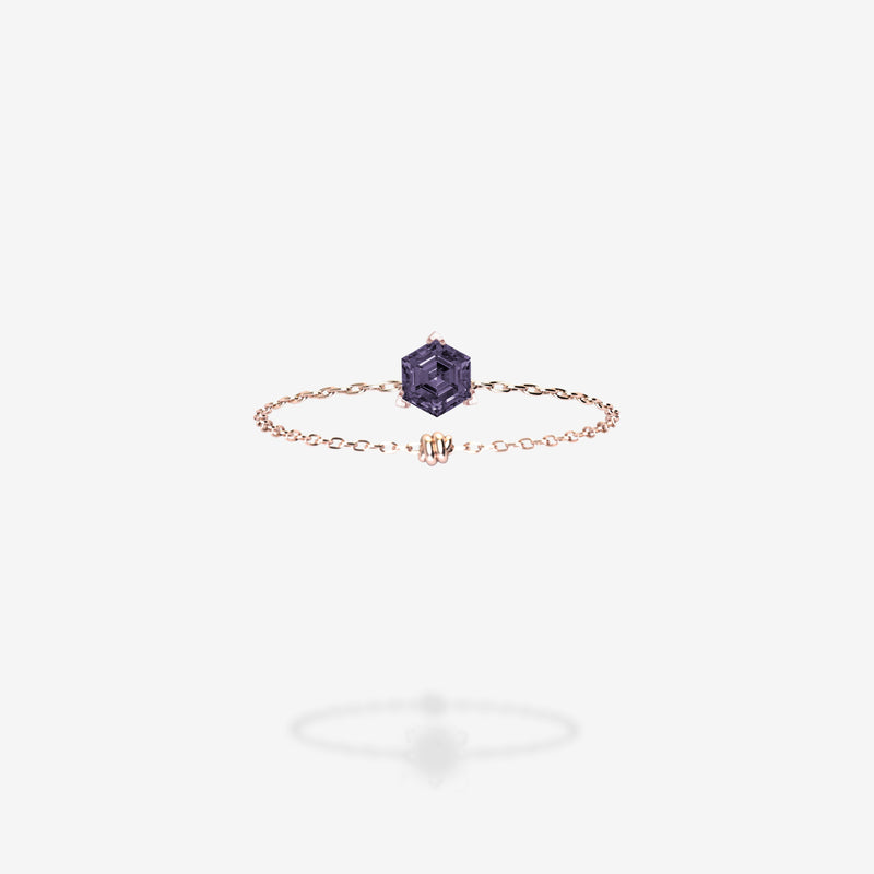 18K Rose Gold-Hexagon