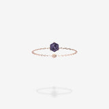 18K Rose Gold-Hexagon