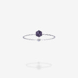 18K White Gold-Hexagon