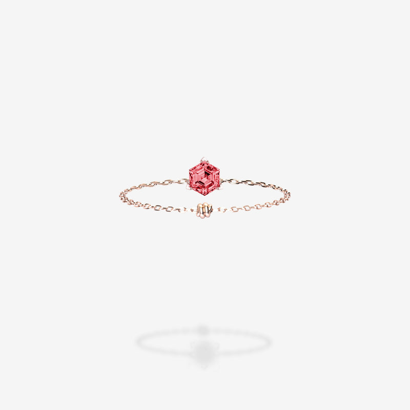 18K Rose Gold-Hexagon