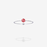 18K White Gold-Hexagon