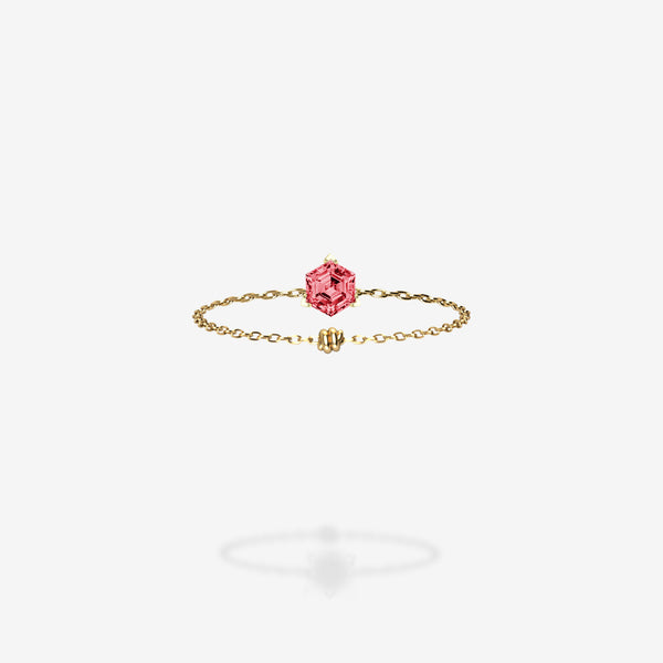 18K Yellow Gold-Hexagon
