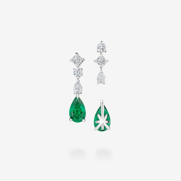 18K White Gold-Pear