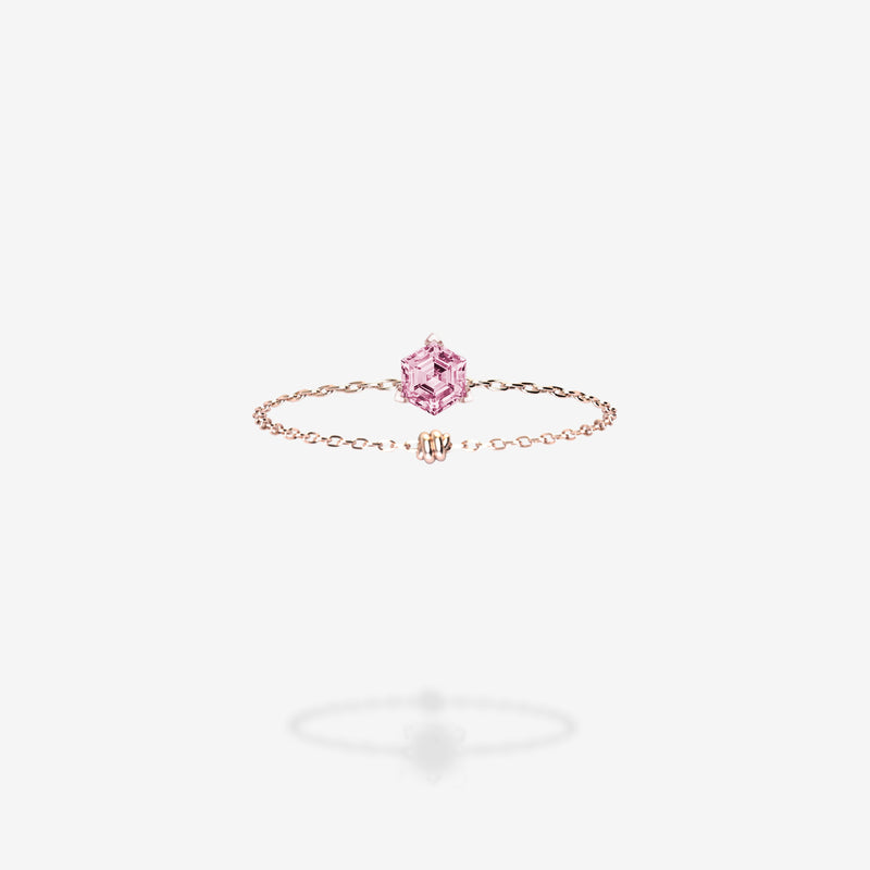 18K Rose Gold-Hexagon