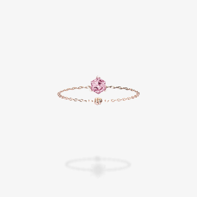 Cattina Ring - Hexagon Light Pink Spinel (STOCK US)